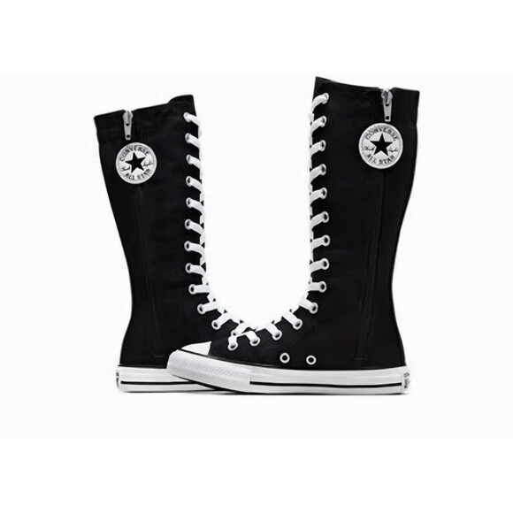 New Converse Chuck Taylor All Star XX Hi Knee High Black Boots Youth Size 3 W5